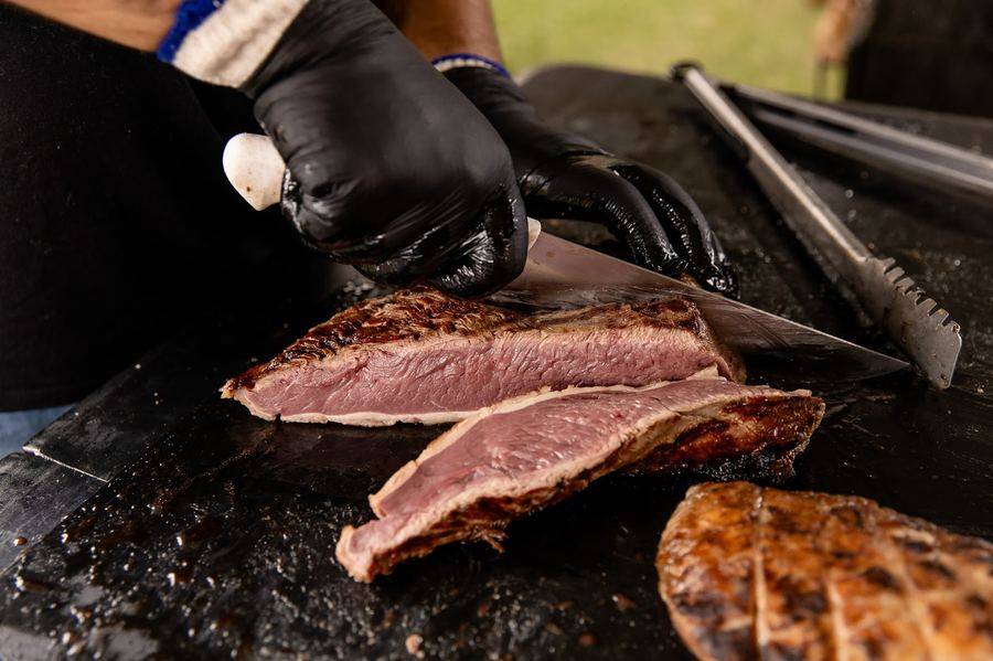 Picanha fatiada no ponto